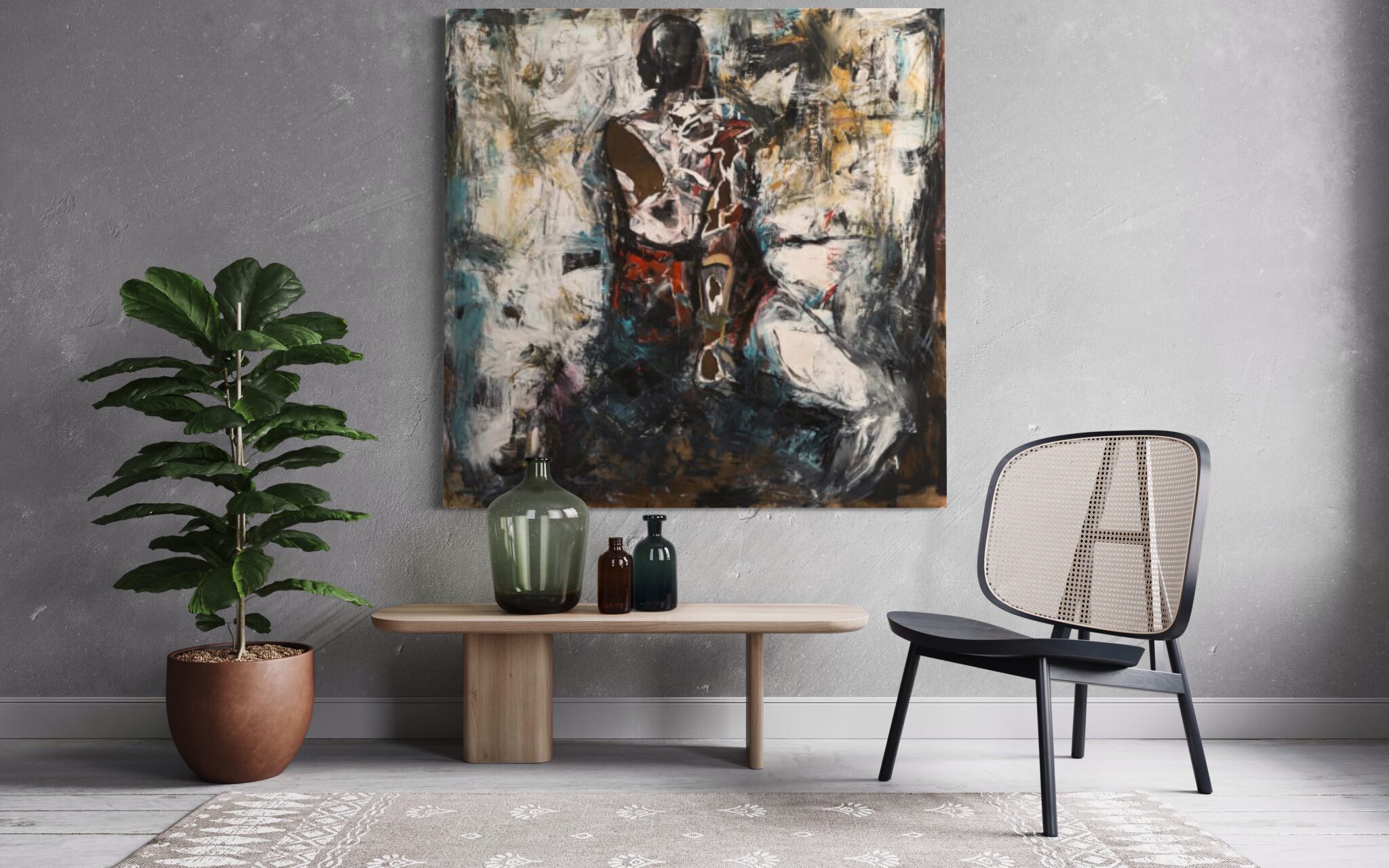 Haleh Mashian painting view in a room