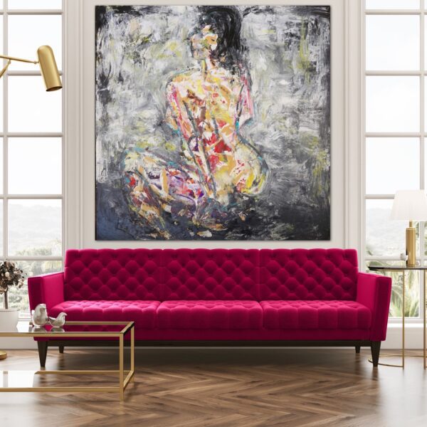 Haleh Mashian painting view in a room