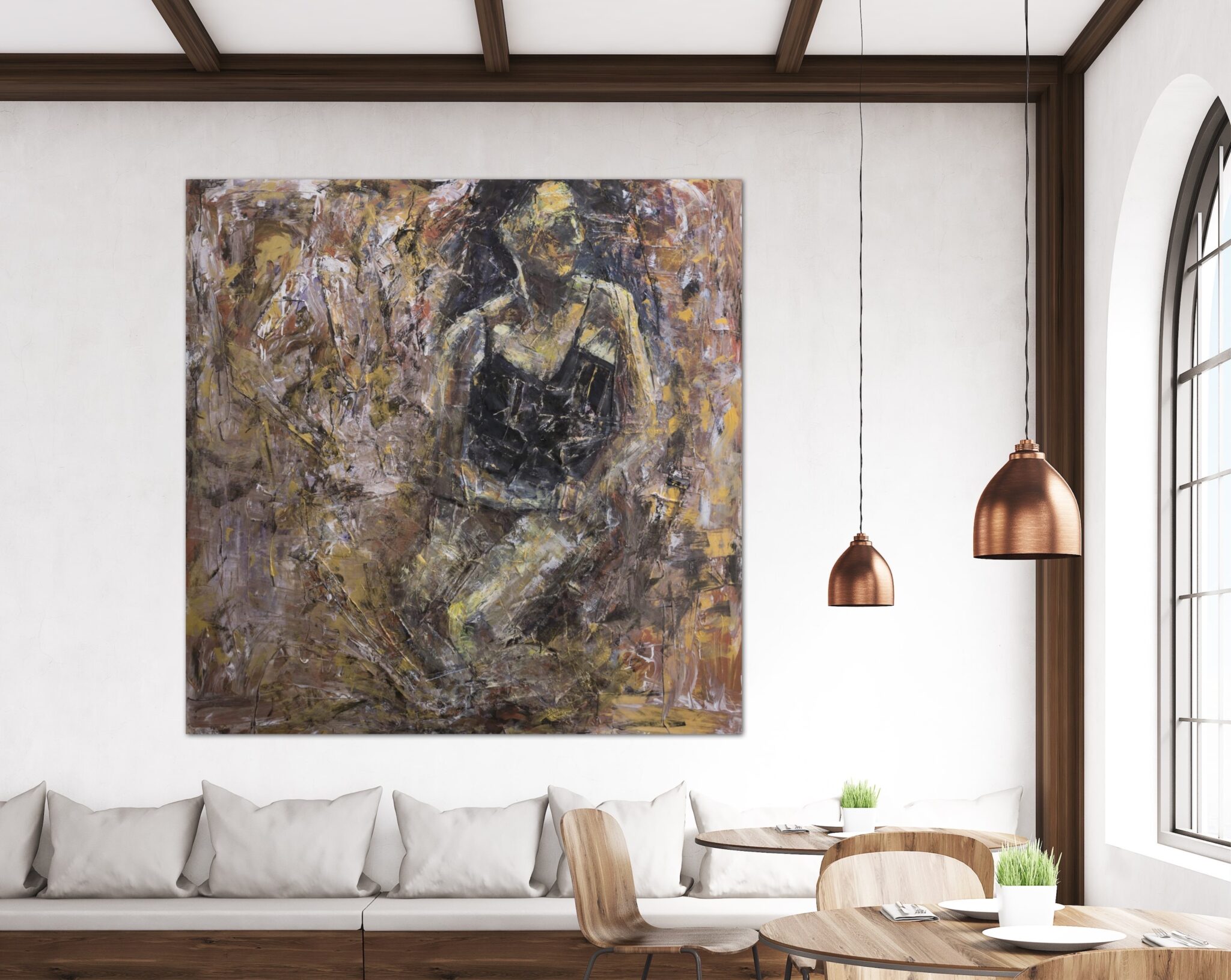 Haleh Mashian painting view in a room