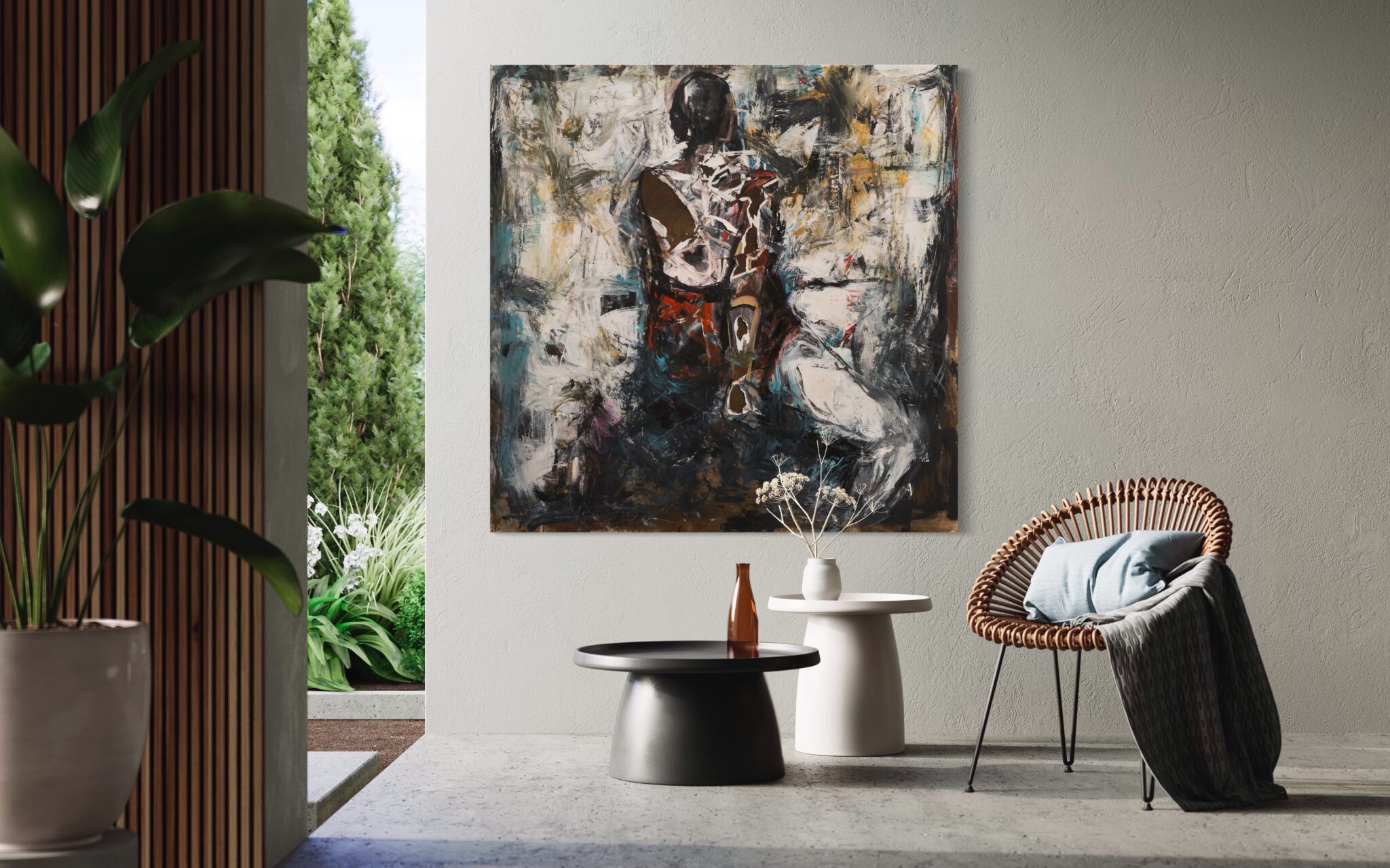 Femme 1 by Haleh Mashian Femme 1 by Haleh Mashian on display in a room