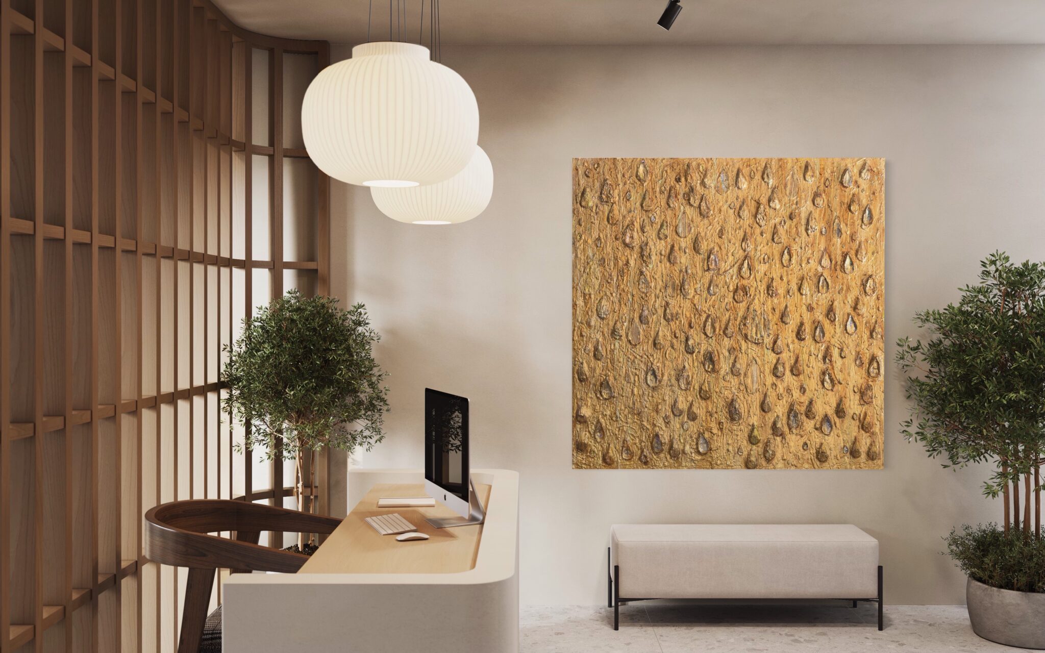 Jeweled Gold Tears by Haleh Mashian view in a room Jeweled Gold Tears by Haleh Mashian view in a room