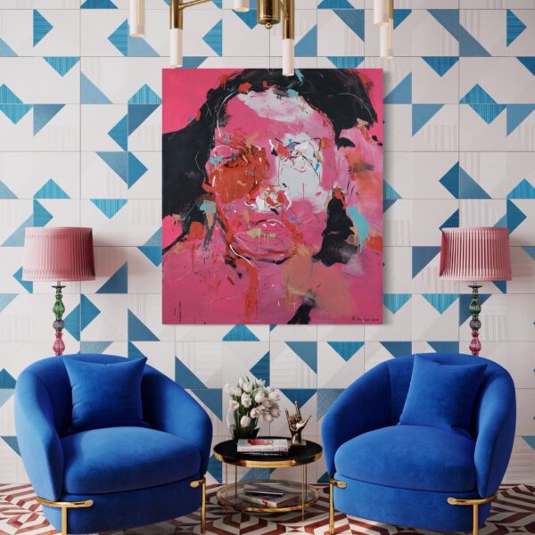 Whats Wrong painting by Alexander Varvaridze WHAT'S WRONG. a painting by Alexander Varvaridze, on display in a room