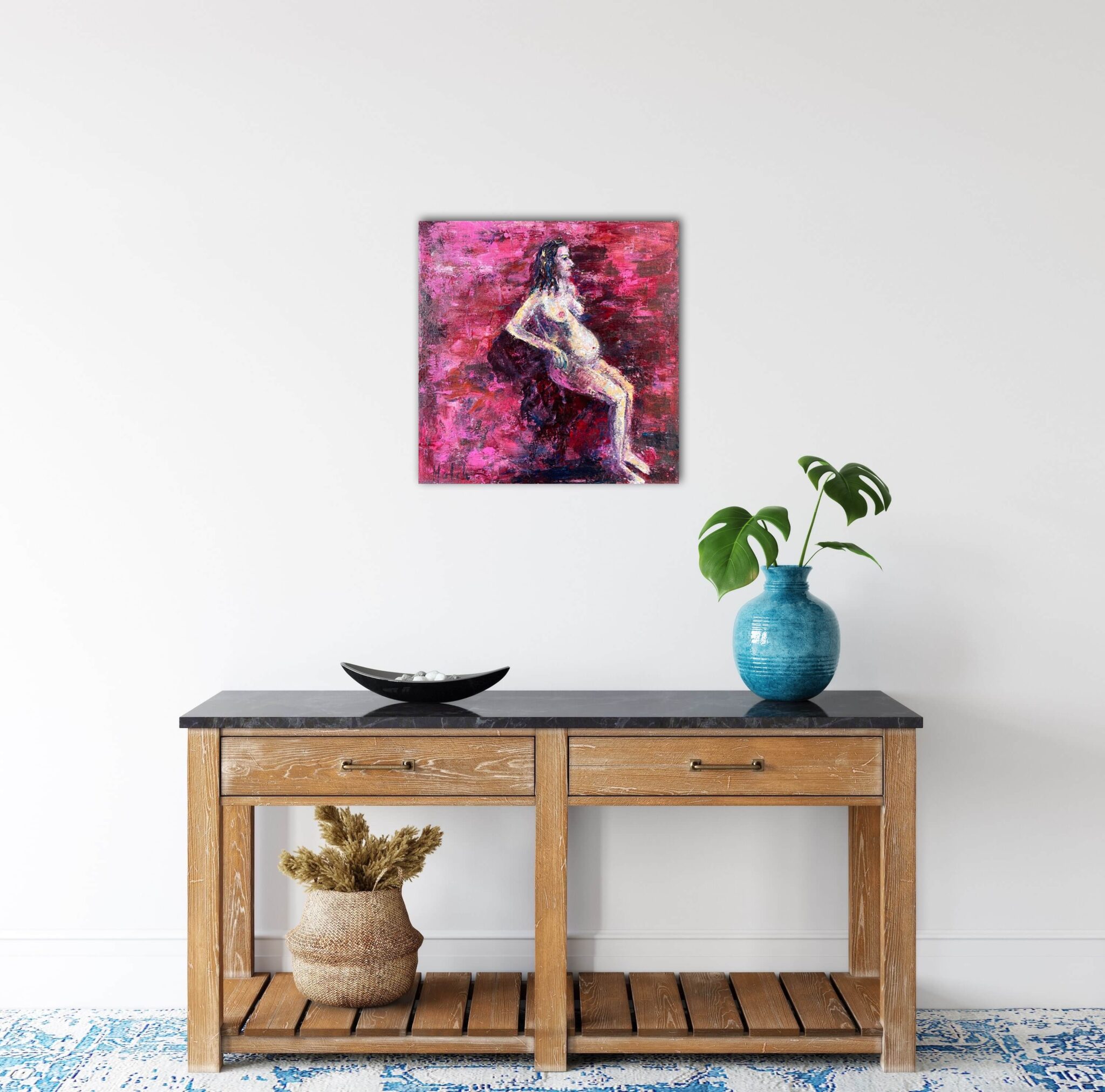 I am pregnant by Haleh Mashian I am pregnant painting by Haleh Mashian view in a room