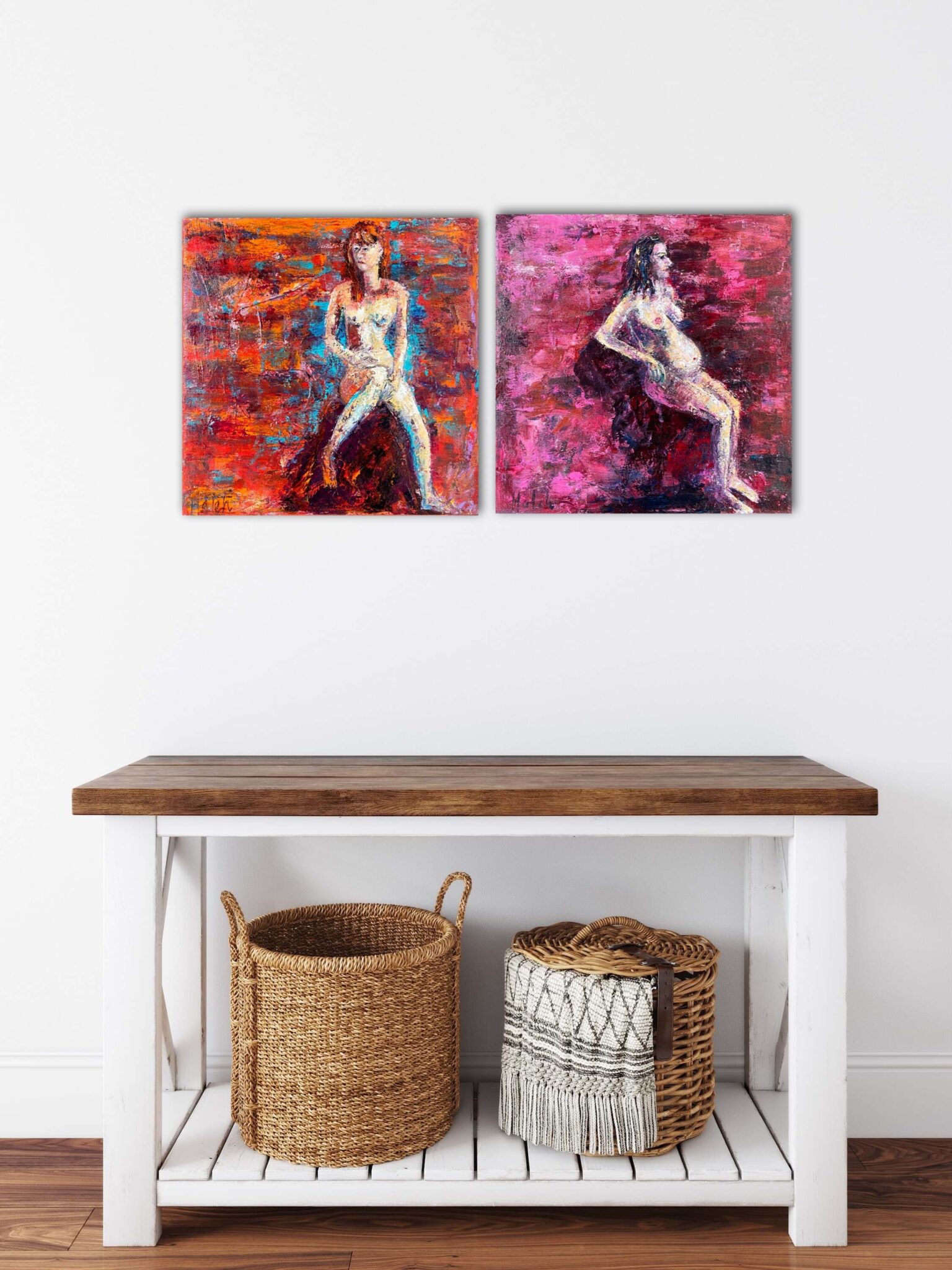 Haleh Mashian painting view in a room