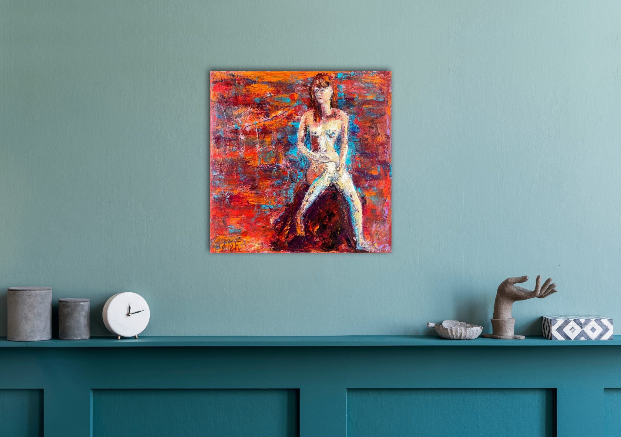 Haleh Mashian painting view in a room