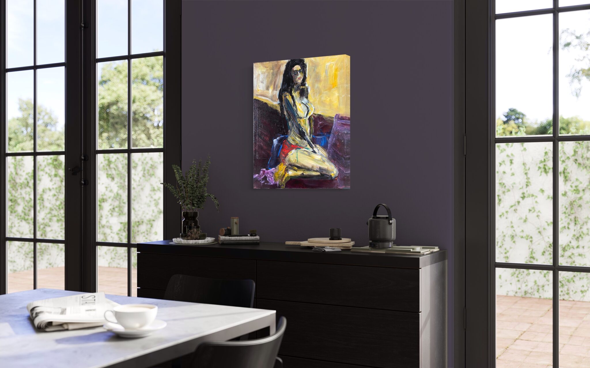 Haleh Mashian painting view in a room