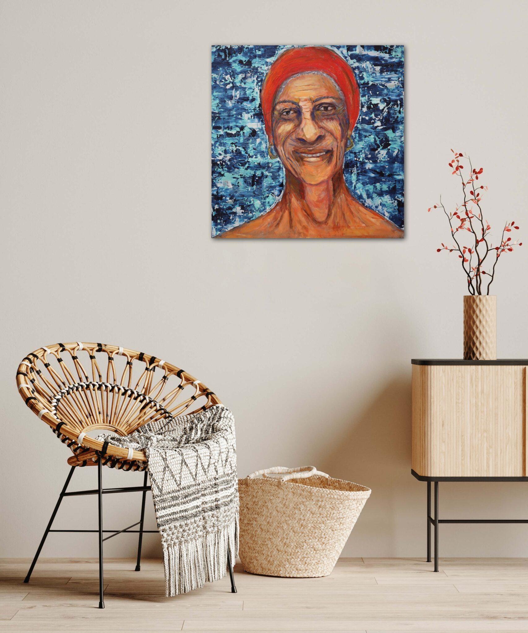 Young at Heart painting  by Haleh Mashian Young at Heart painting view in a room by Haleh Mashian