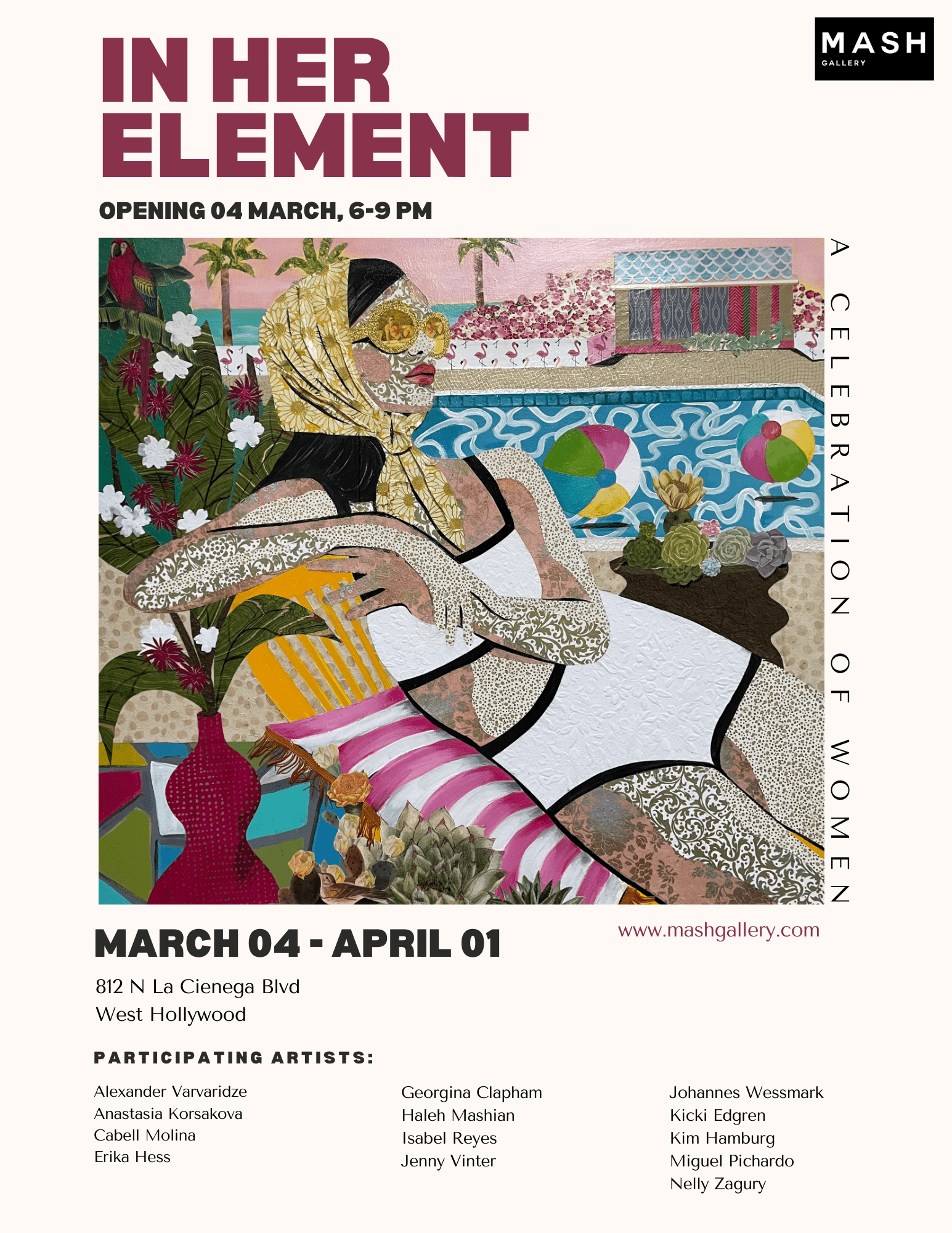IN HER ELEMENT EXHIBITION FLYER