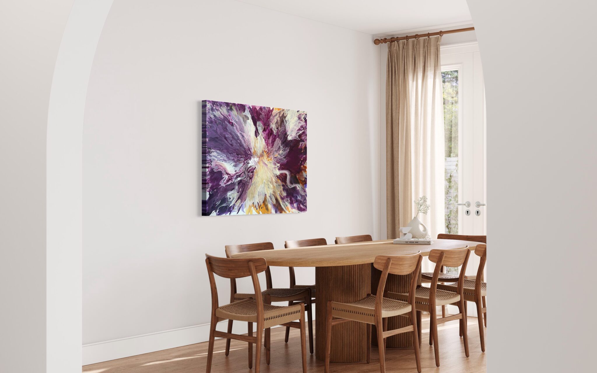 Layda Rodriguez the gift painting view in a room Layda Rodriguez the gift painting view in a room