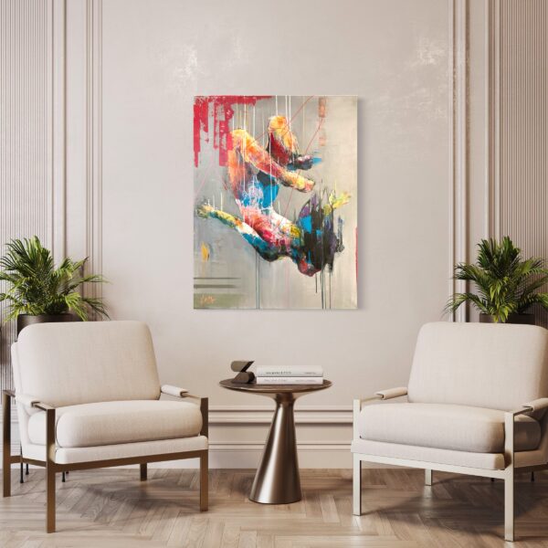 Towards painting by Kicki Edgren Towards painting by Kicki Edgren view in a modern entry way