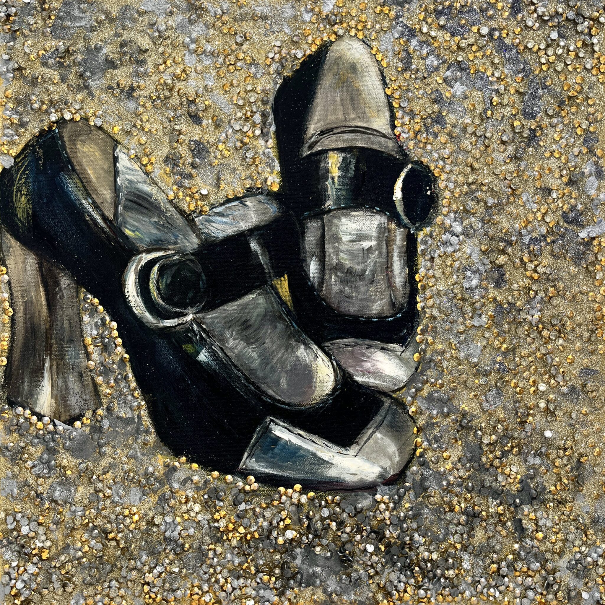 I love a bling by Haleh Mashian I love a bling shoe painting by Haleh Mashian