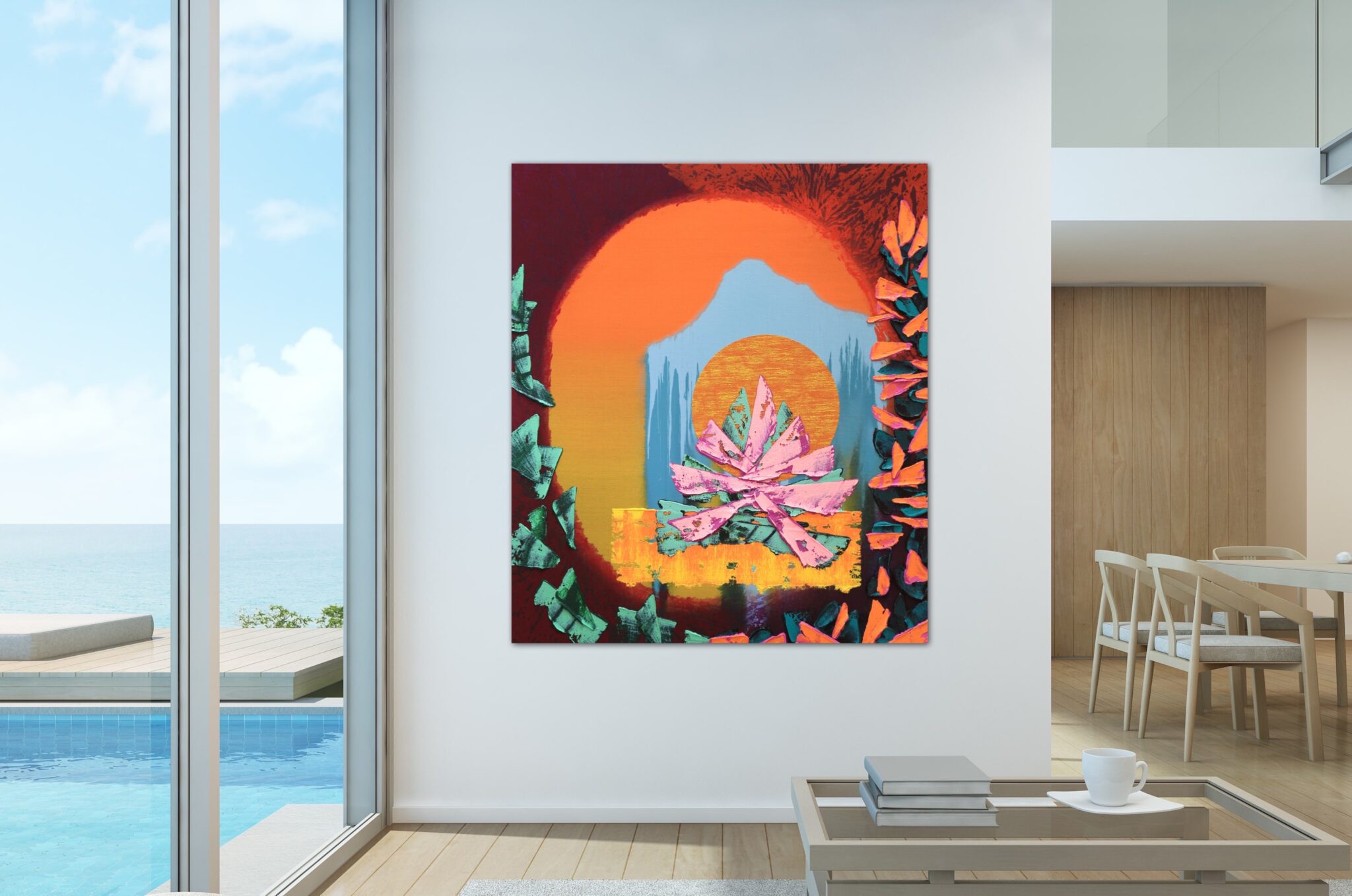 Neo Flora 2 painting by Bryan Ricci Neo Flora 2 painting by Bryan Ricci on display