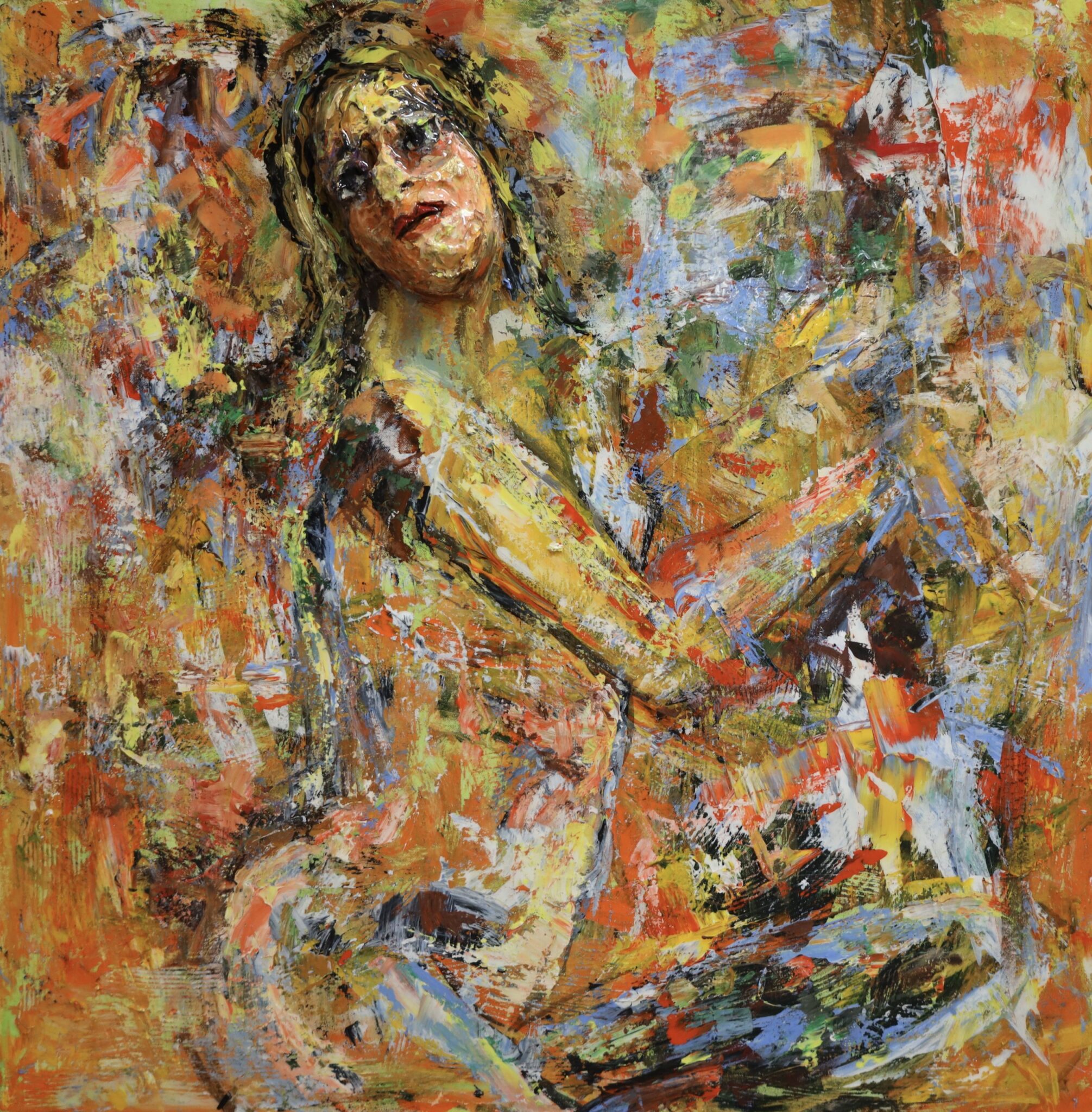Haleh Mashian mixed media painting Haleh Mashian mixed media painting
