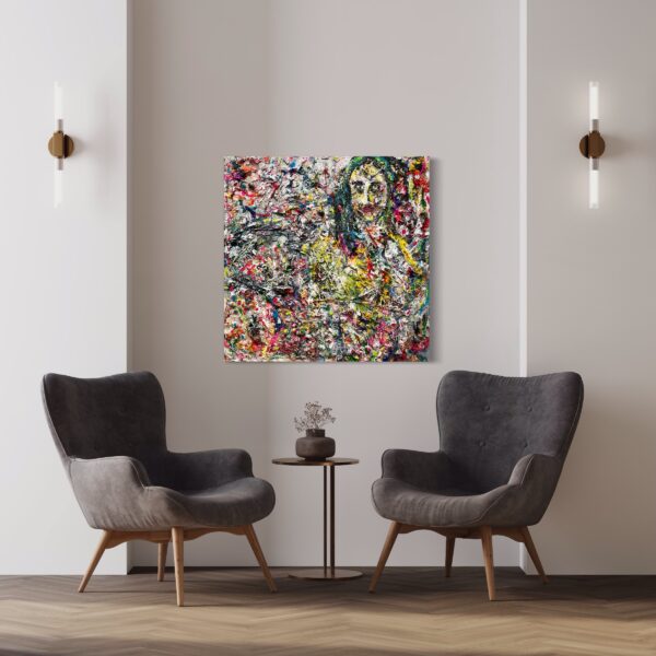Mixed media figurative painting by Haleh Mashian Mixed media figurative painting by Haleh Mashian