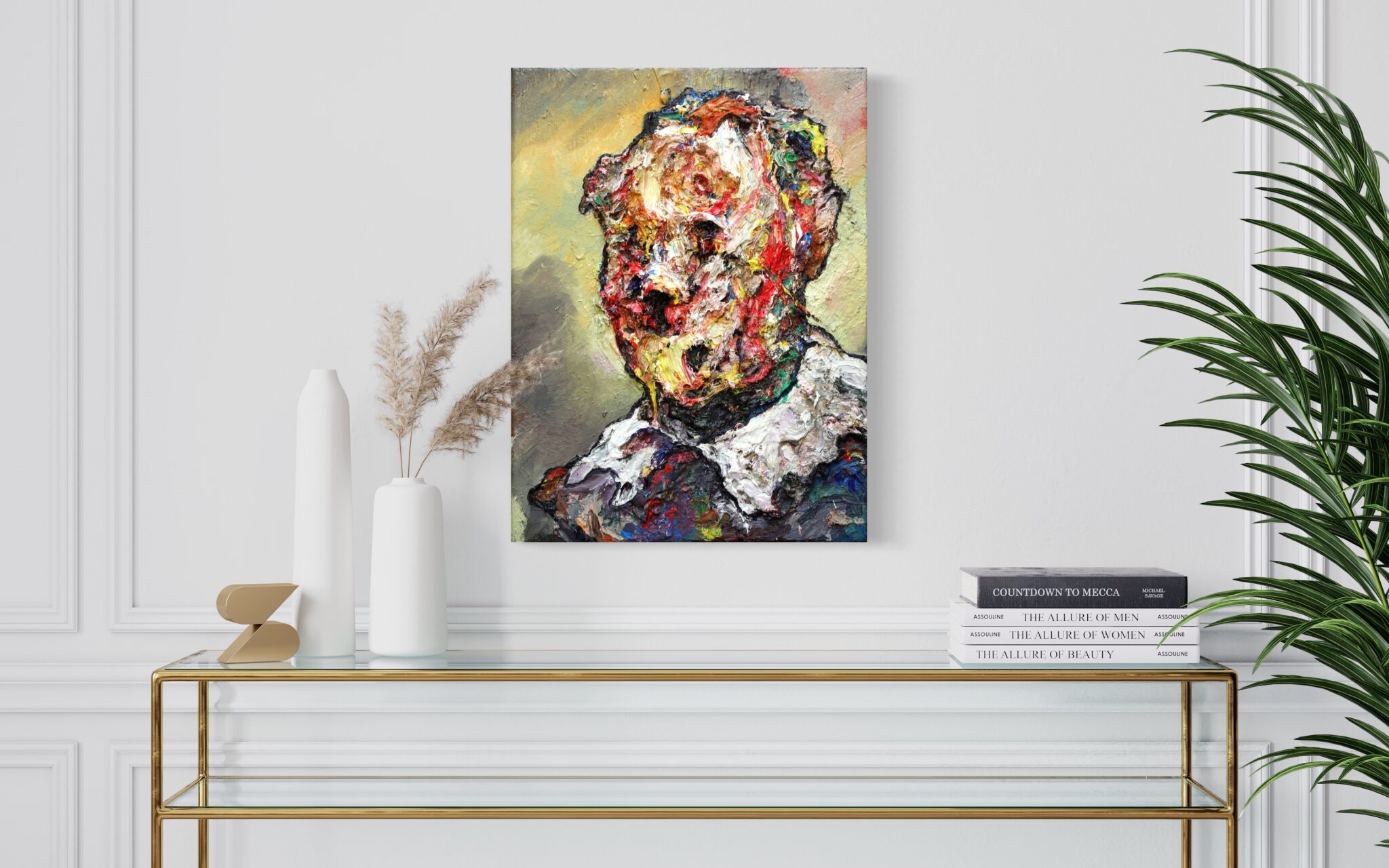 Massimo D'Amico Mr Scogan impasto painting view in a room Massimo D'Amico Mr Scogan impasto painting view in a room