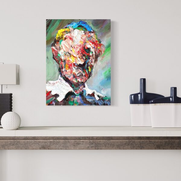 Massimo D'Amico Mr X impasto painting view in a room Massimo D'Amico Mr X impasto painting view in a room