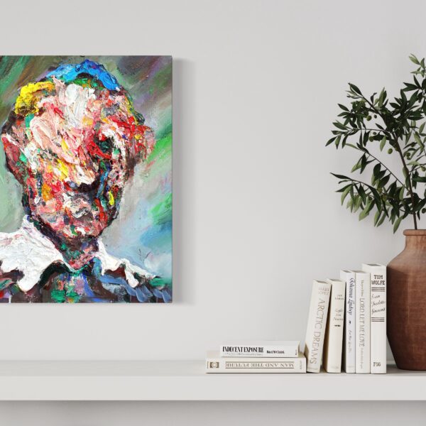Massimo D'Amico Mr X impasto painting view in a room Massimo D'Amico Mr X impasto painting view in a room