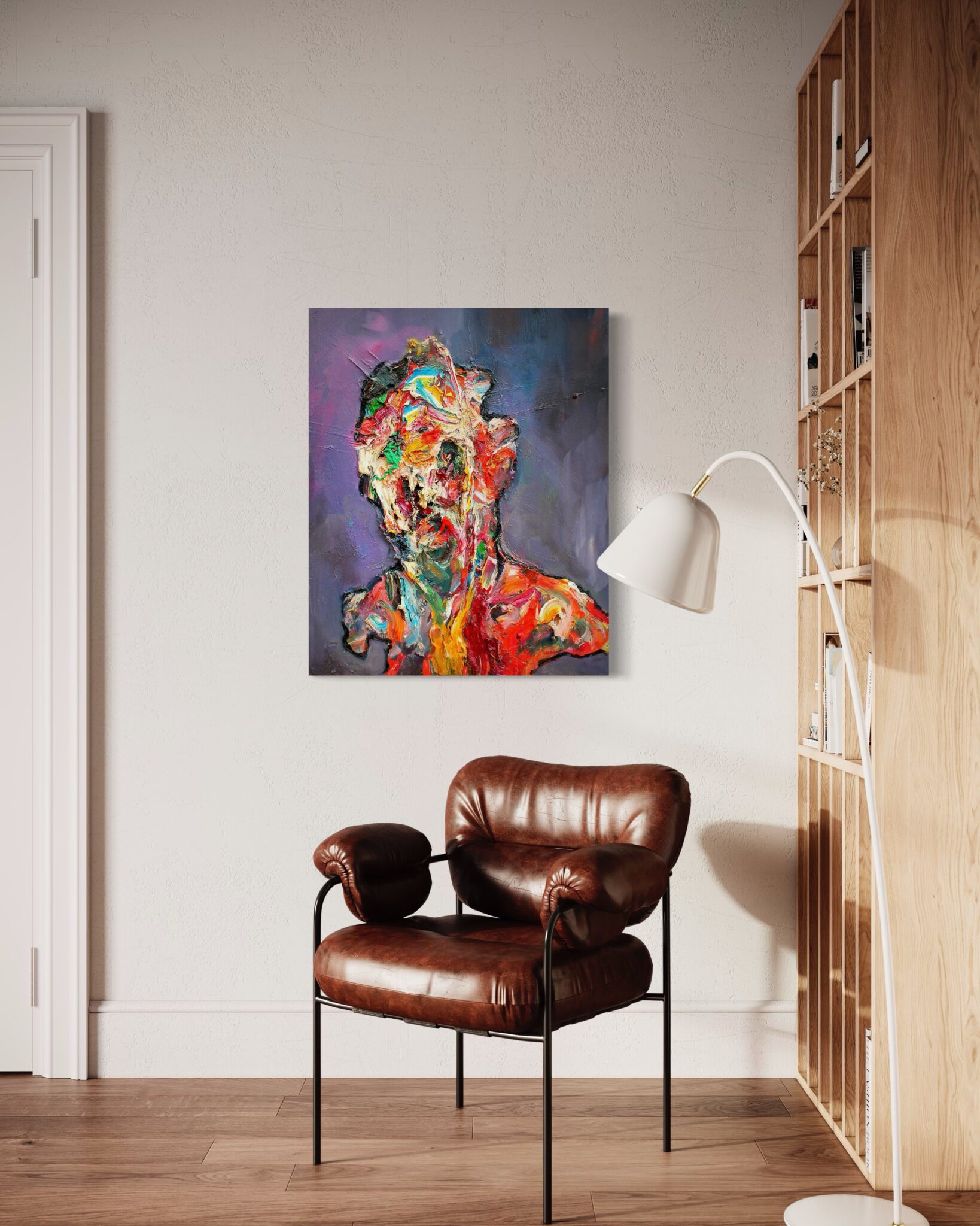 Massimo D'amico painting view in a room