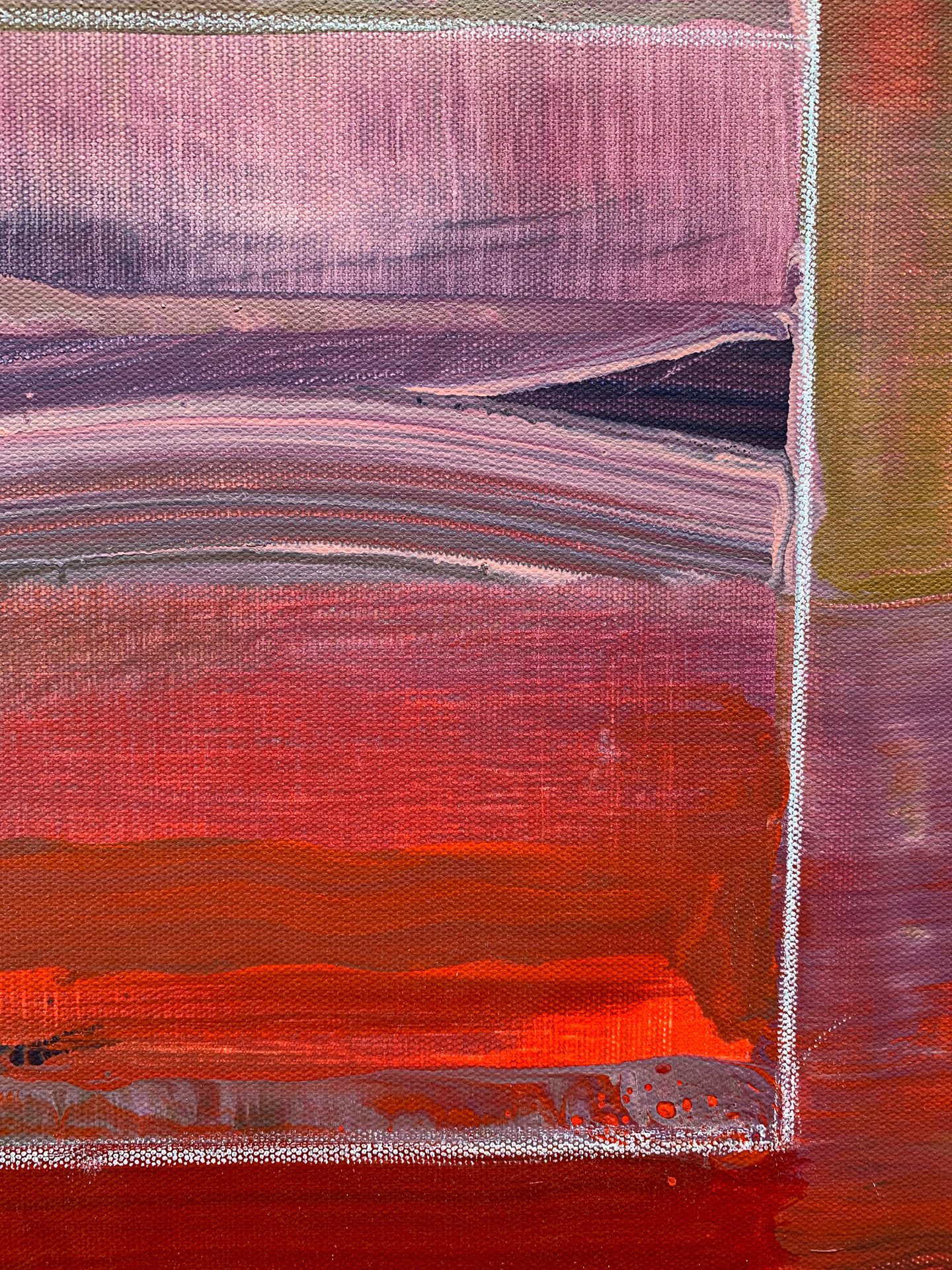 AC 2-2 David Kupferman Detail 3 A close up detail shot of the modern, geometric painting by David Kupferman