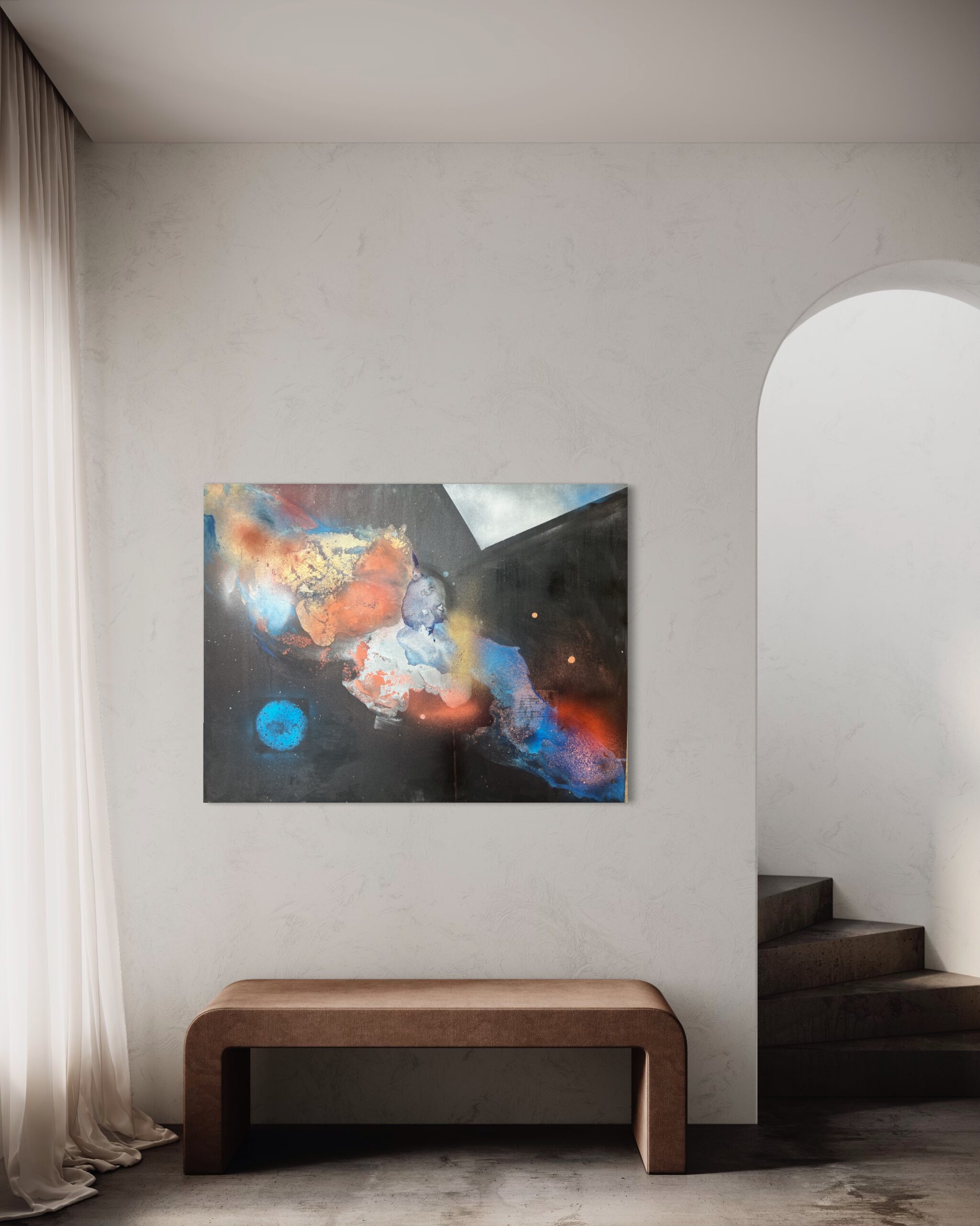 Bonita Helmer spacial artwork view in a room Bonita Helmer spacial artwork view in a room