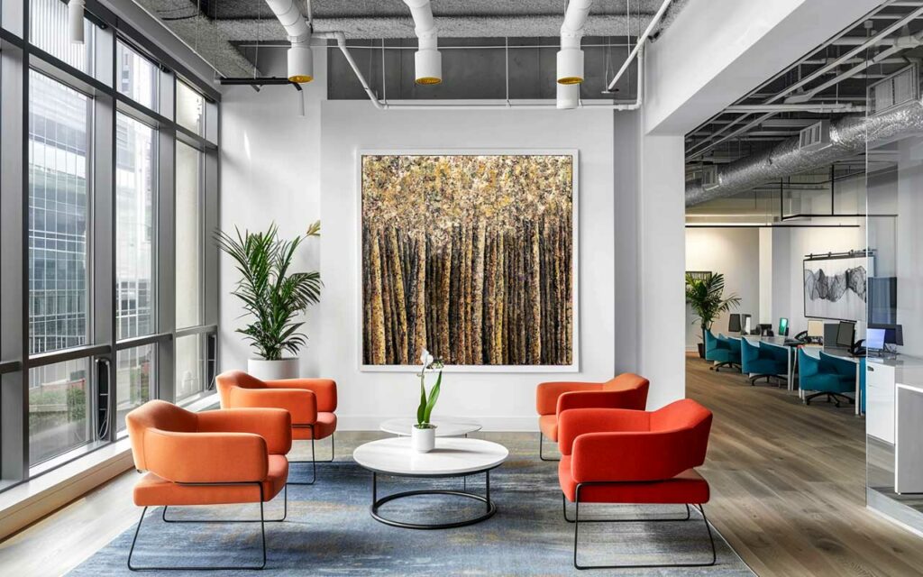 DORADO by Haleh Mashian on display in a modern office space.