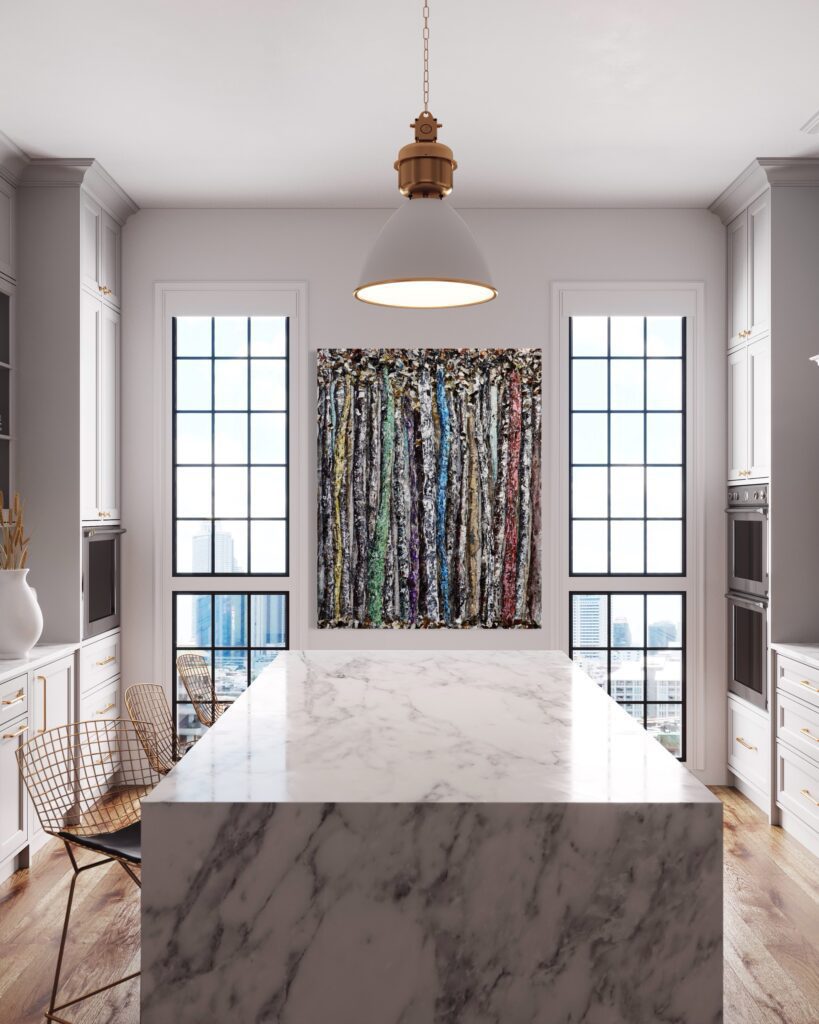 haleh mashian woodland embrace contemporary fine fall art inspiration in kitchen